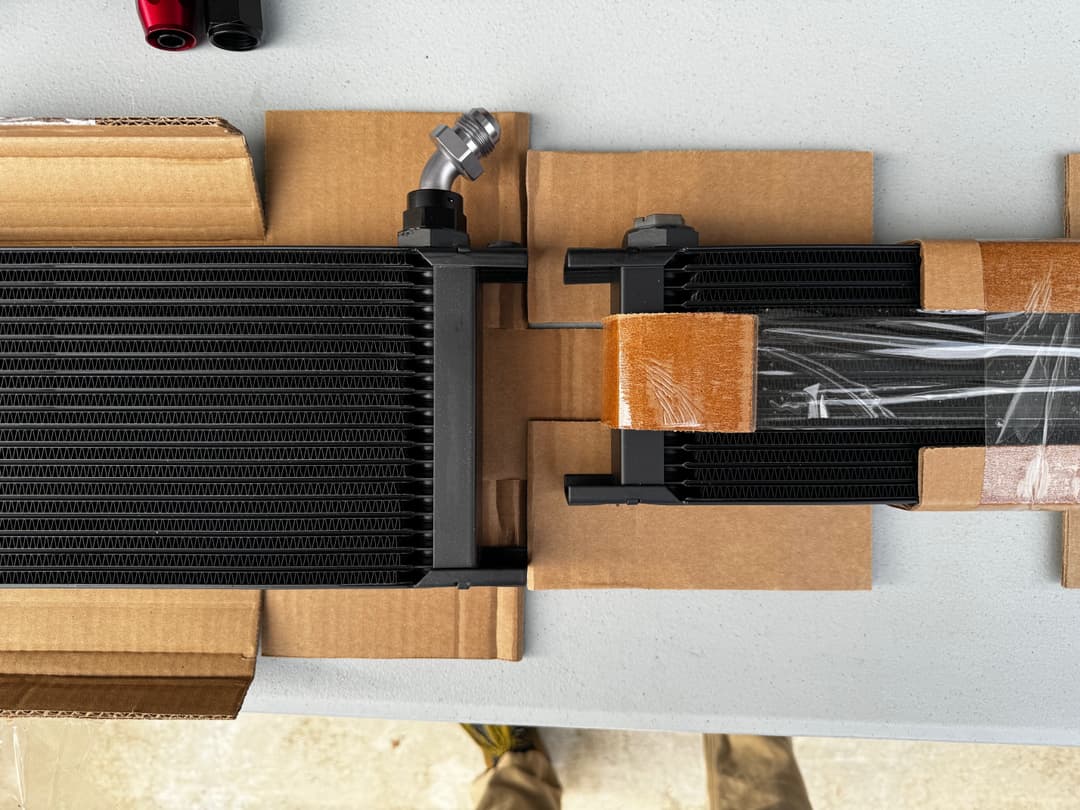 Comparison of 20 vs 15 row oil cooler cores